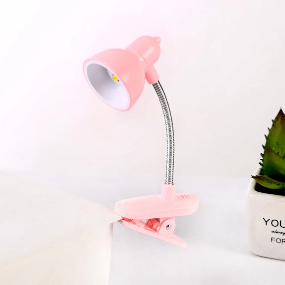 1Pc Cute Mini Lamp to Read Book Eye Protection Rotatable Reading Lamp with Clamp Reading Lights for Books Desk Table Bedroom