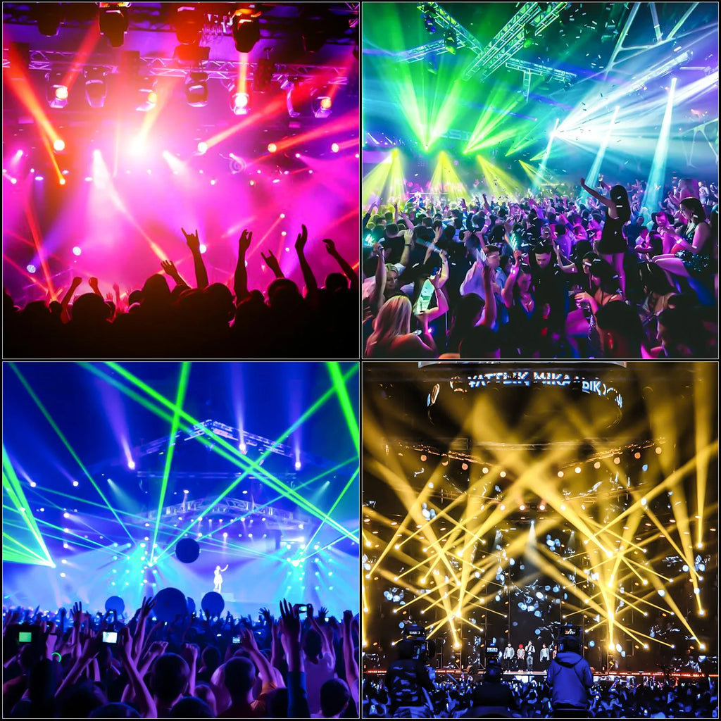 LeLeght 230W High Brightness Beam Light RGBW Gobo Rotating Light DMX512 Moving Head Lighting for DJ Party Bar Disco Dance