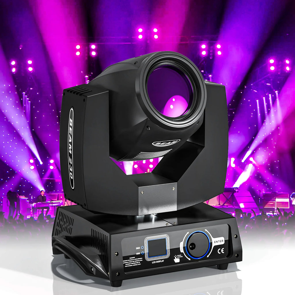 LeLeght 230W High Brightness Beam Light RGBW Gobo Rotating Light DMX512 Moving Head Lighting for DJ Party Bar Disco Dance