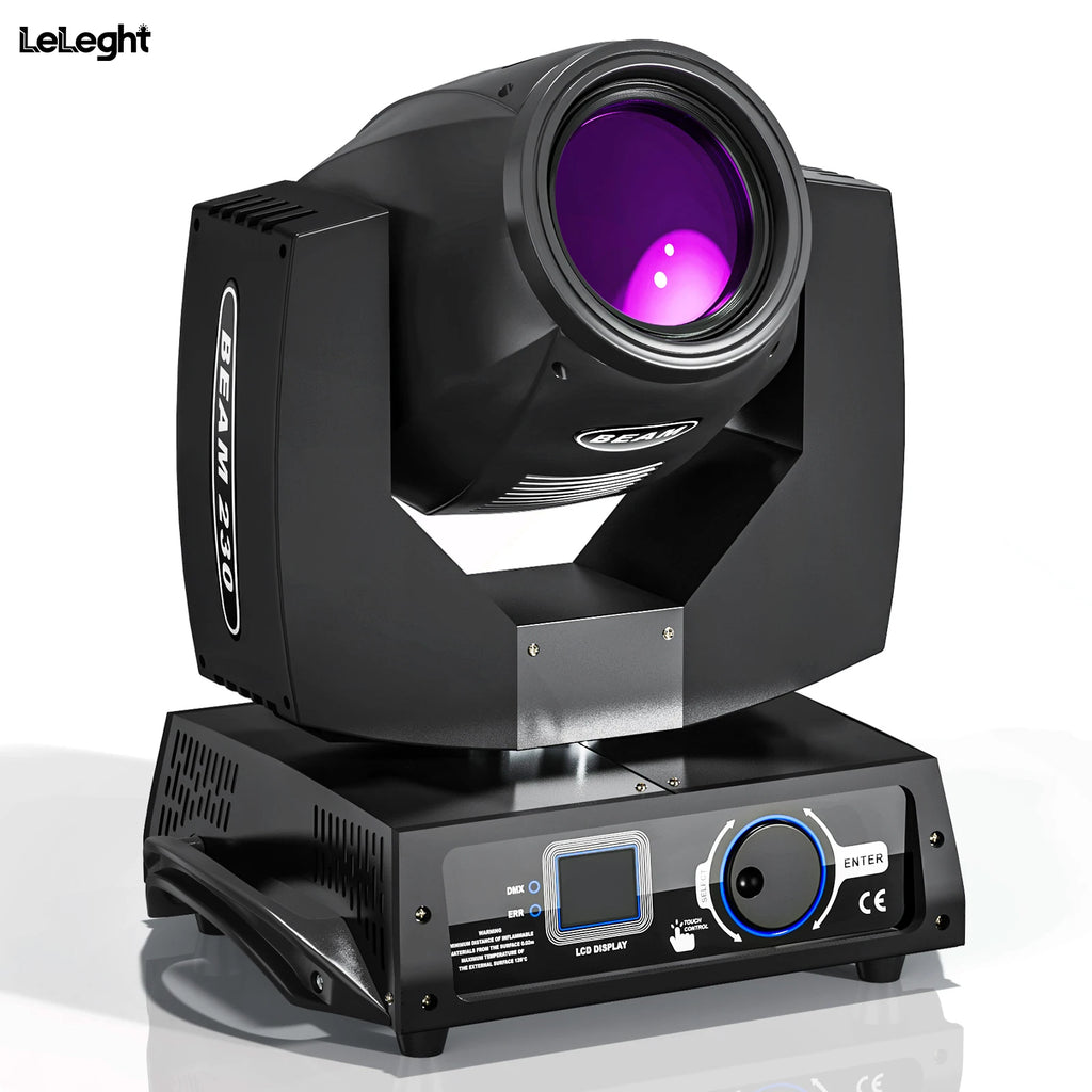 LeLeght 230W High Brightness Beam Light RGBW Gobo Rotating Light DMX512 Moving Head Lighting for DJ Party Bar Disco Dance