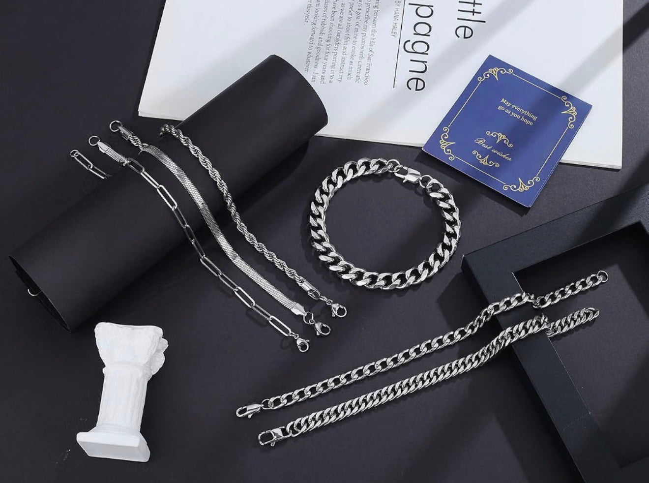 six piece mens braclets