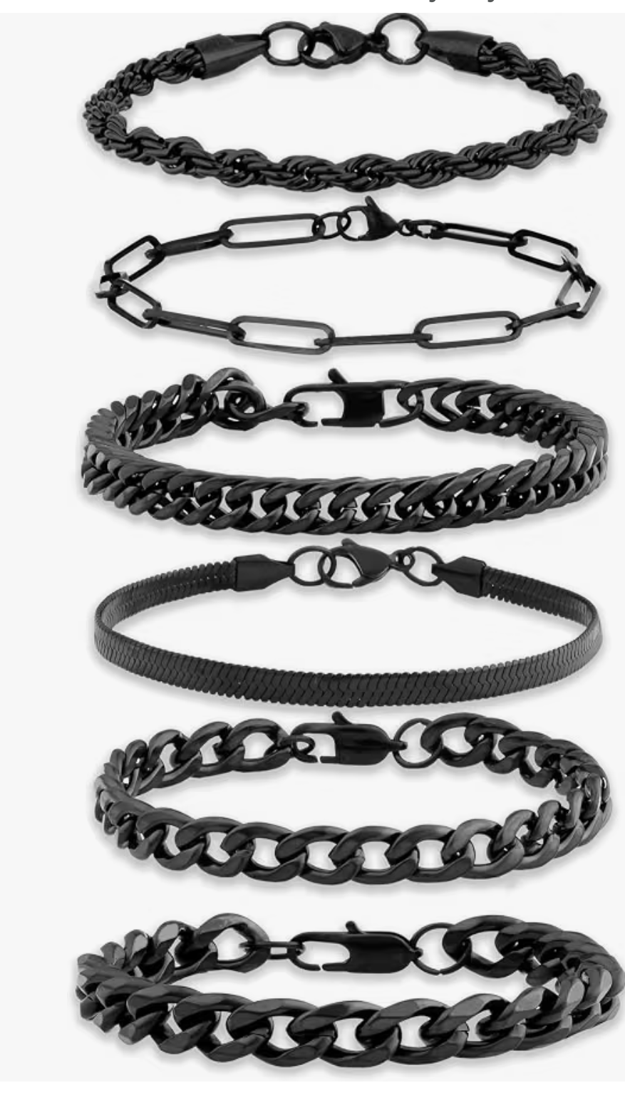 six piece mens braclets