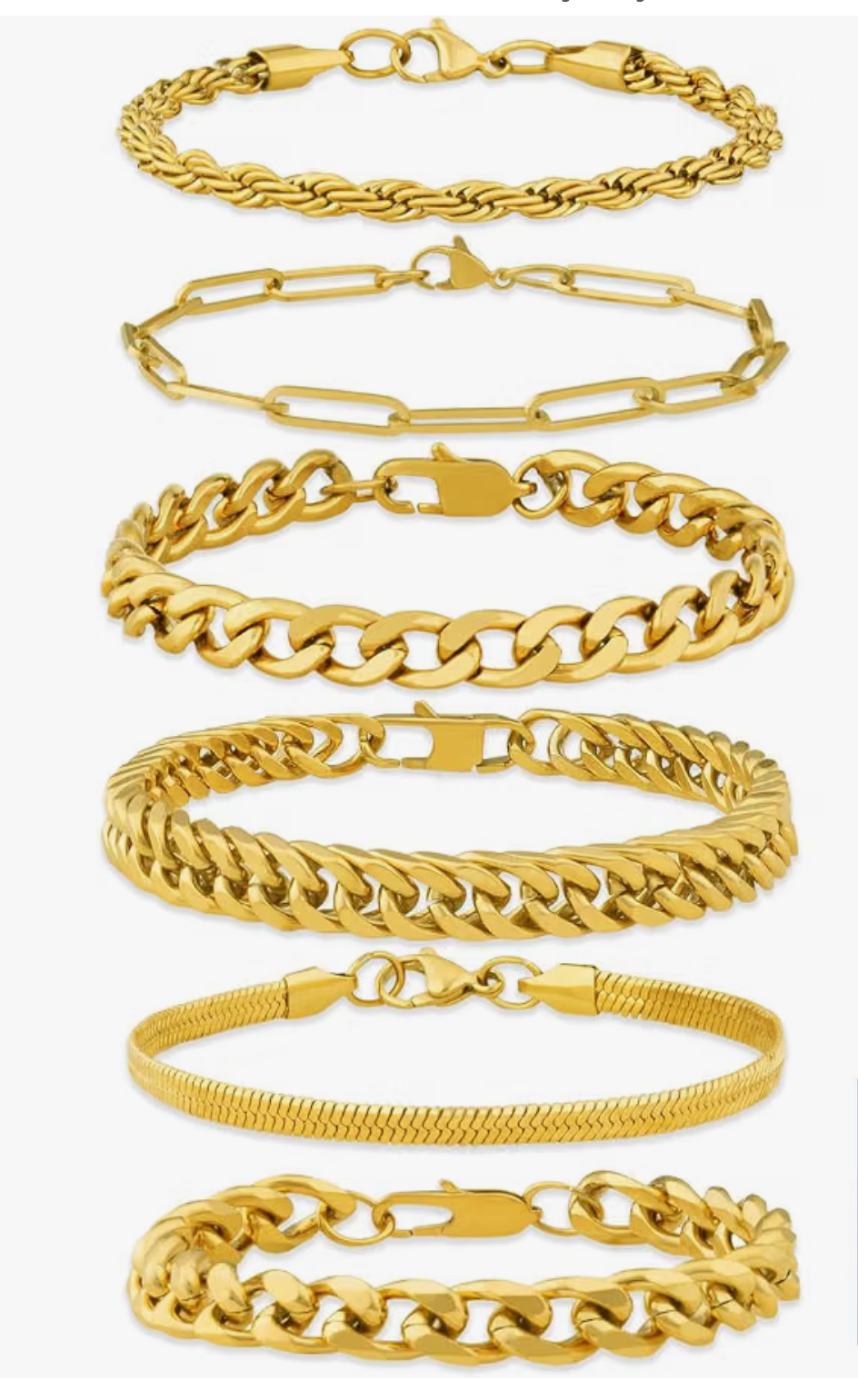 six piece mens braclets