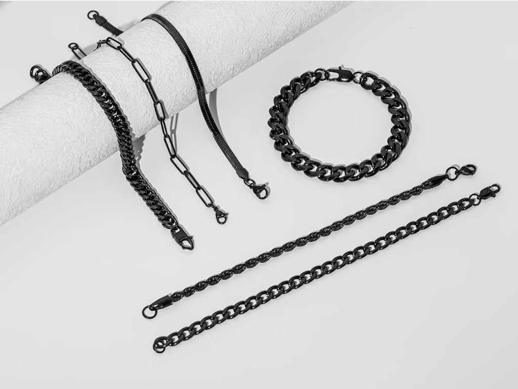 six piece mens braclets