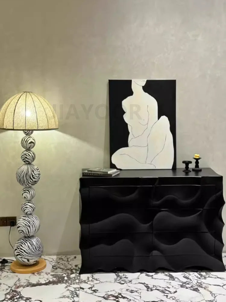 Medieval Zebra Floor Lamp Living Room Sofa Standing Lamp Creative Design Bedroom Decoration Desk Lamp Sphere Ornament Light LED