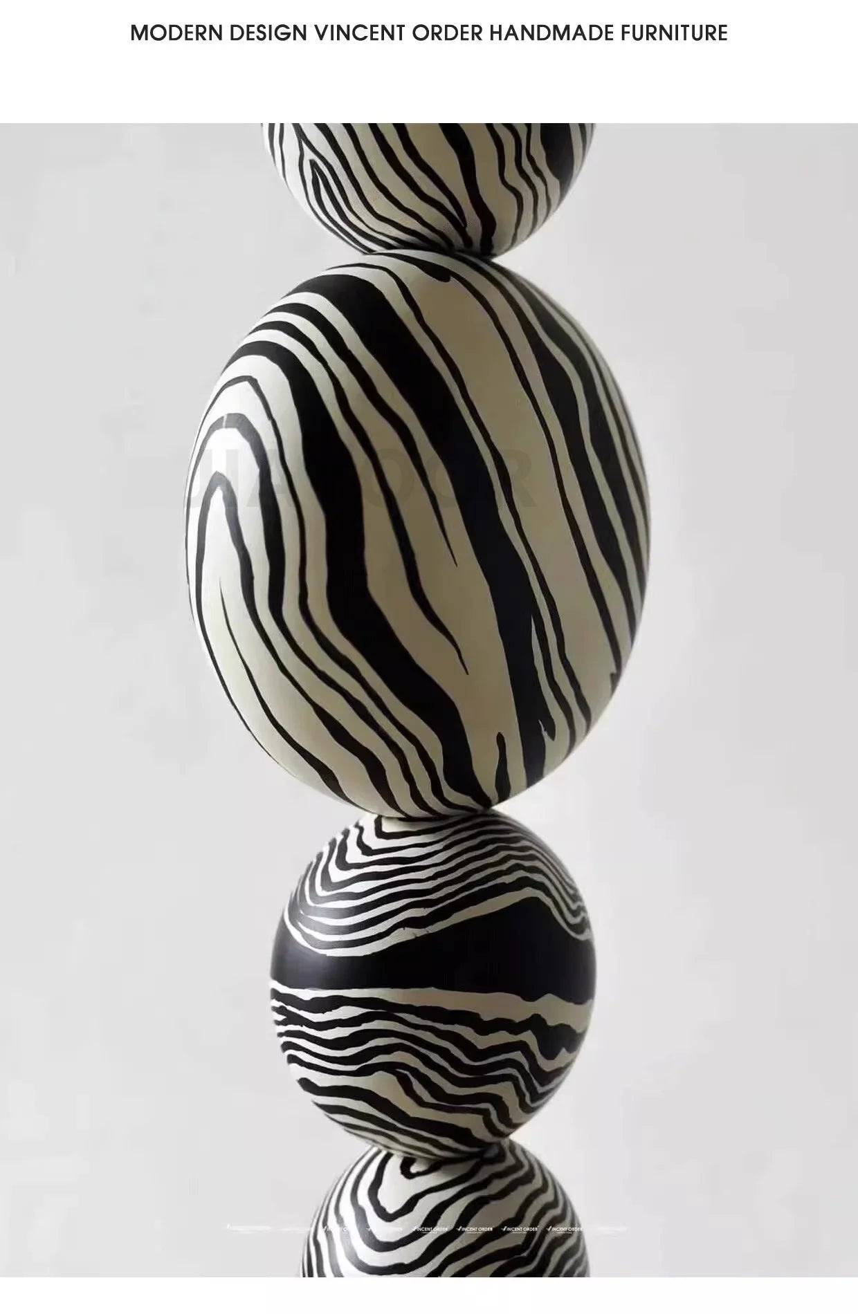 Medieval Zebra Floor Lamp Living Room Sofa Standing Lamp Creative Design Bedroom Decoration Desk Lamp Sphere Ornament Light LED