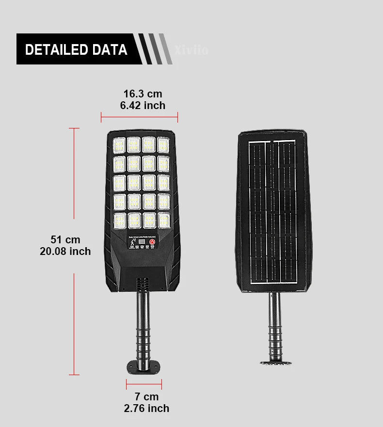 1000000LM Powerful LED Solar Lights 2000W Ultra Bright Motion Sensor Solar Wall Lamp IPX67 Waterproof External Garden Lantern