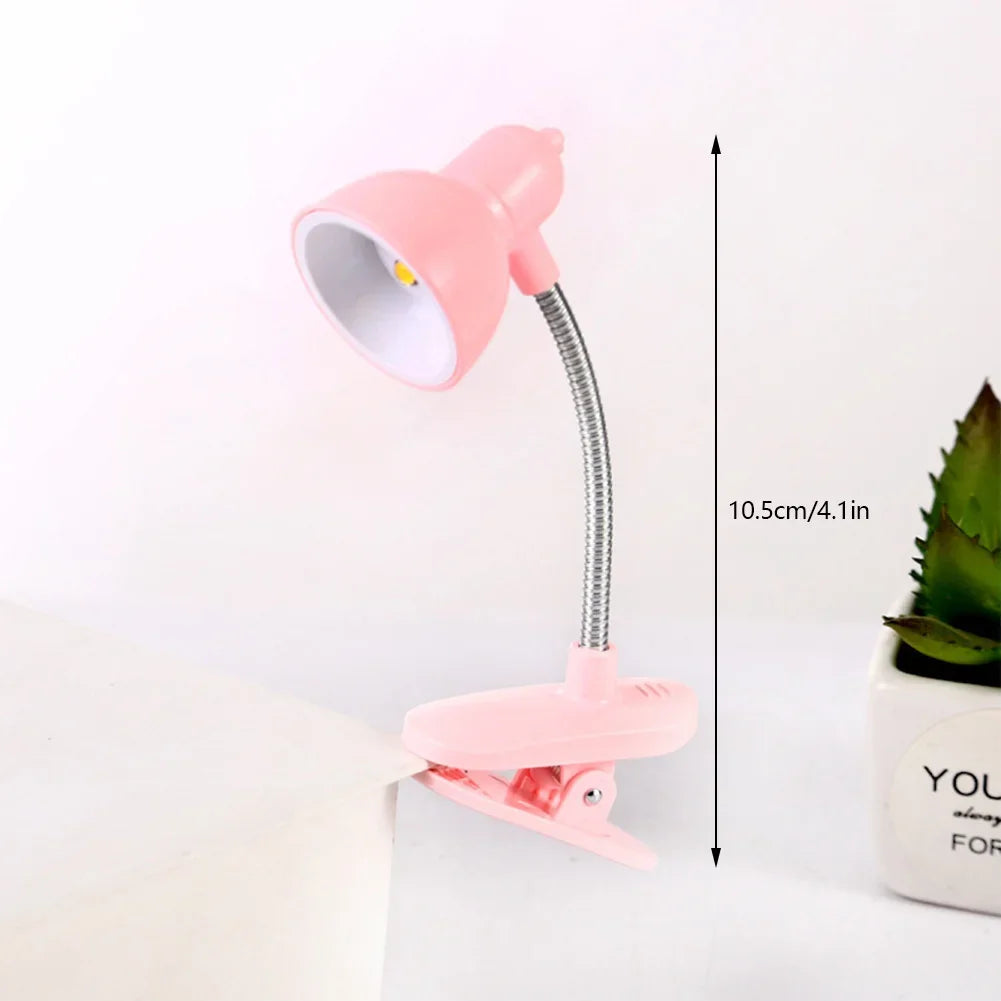 1Pc Cute Mini Lamp to Read Book Eye Protection Rotatable Reading Lamp with Clamp Reading Lights for Books Desk Table Bedroom
