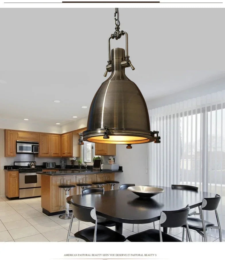 Nordic Retro Industrial Nostalgic Pendant Lights Modern Home Decoration Led Lamp Bedroom Dinning Room for Bar Ceiling Chandelier