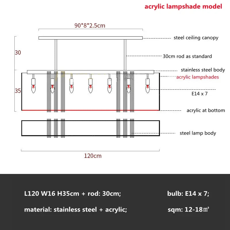 American Modern Luxury Steel Led Pendant Lights Dining Room Gold Lustre Straight Hanging Lamp Deco Indoor Lighting Fixtures Lamp