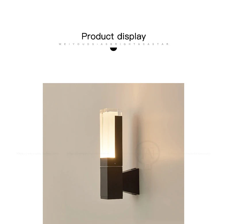 PIR Sensor outdoor wall lamp waterproof courtyard lamp modern minimalist corridor staircase lamp villa front door lamp garden