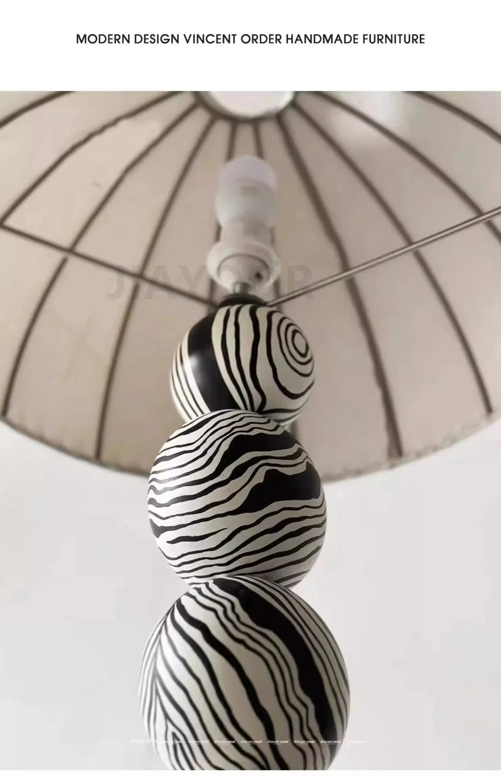 Medieval Zebra Floor Lamp Living Room Sofa Standing Lamp Creative Design Bedroom Decoration Desk Lamp Sphere Ornament Light LED