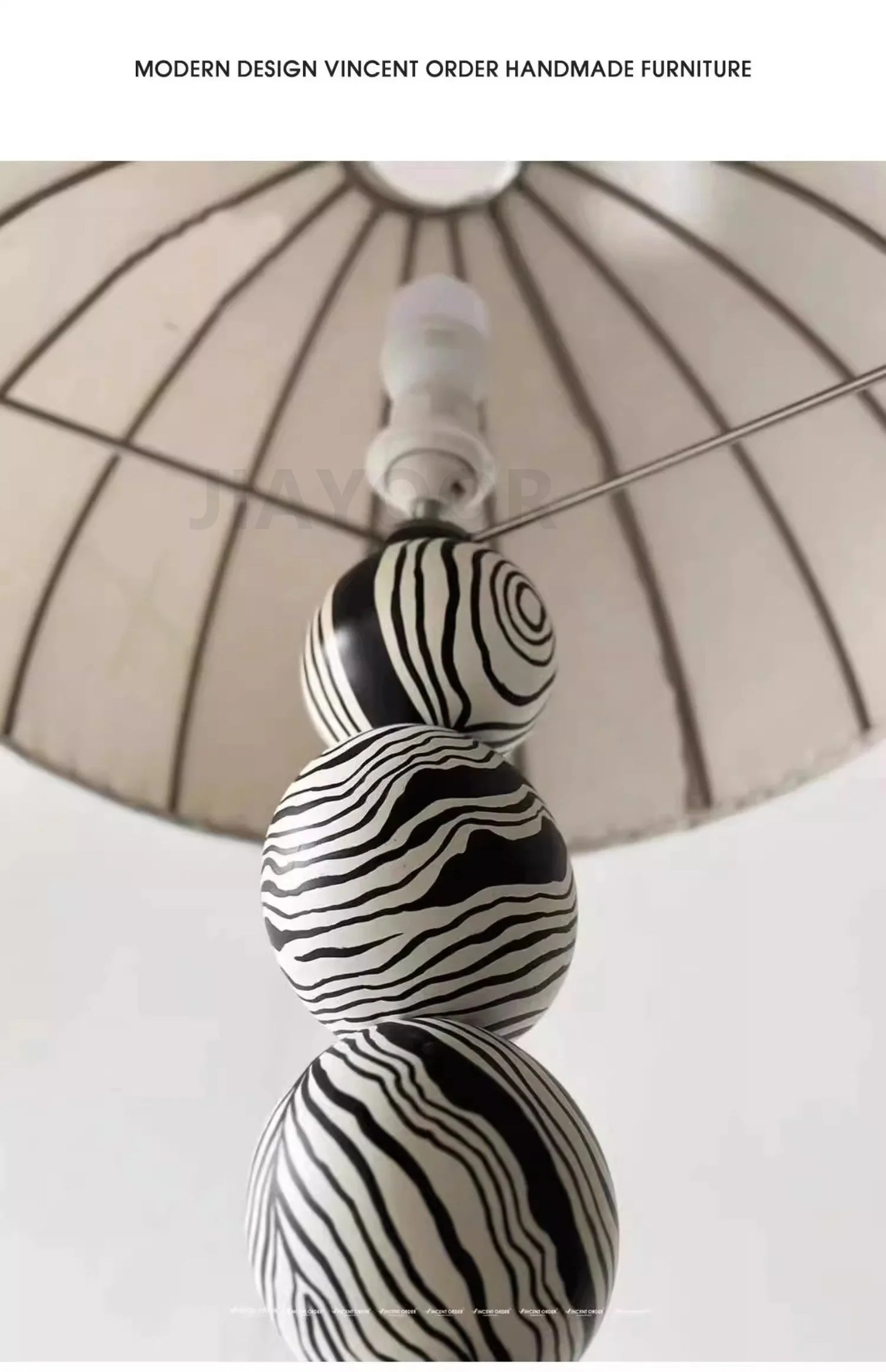 Medieval Zebra Floor Lamp Living Room Sofa Standing Lamp Creative Design Bedroom Decoration Desk Lamp Sphere Ornament Light LED
