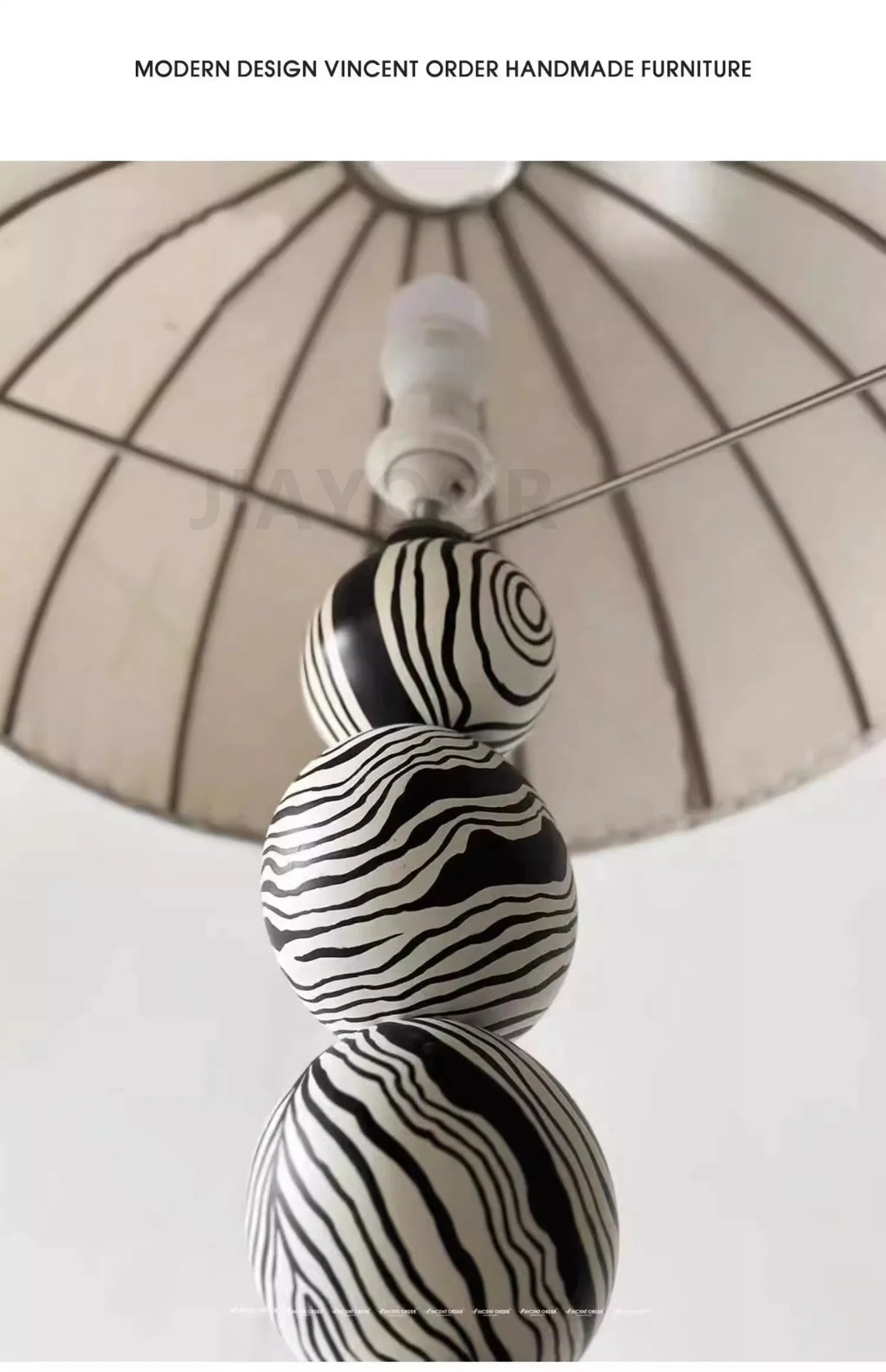 Medieval Zebra Floor Lamp Living Room Sofa Standing Lamp Creative Design Bedroom Decoration Desk Lamp Sphere Ornament Light LED