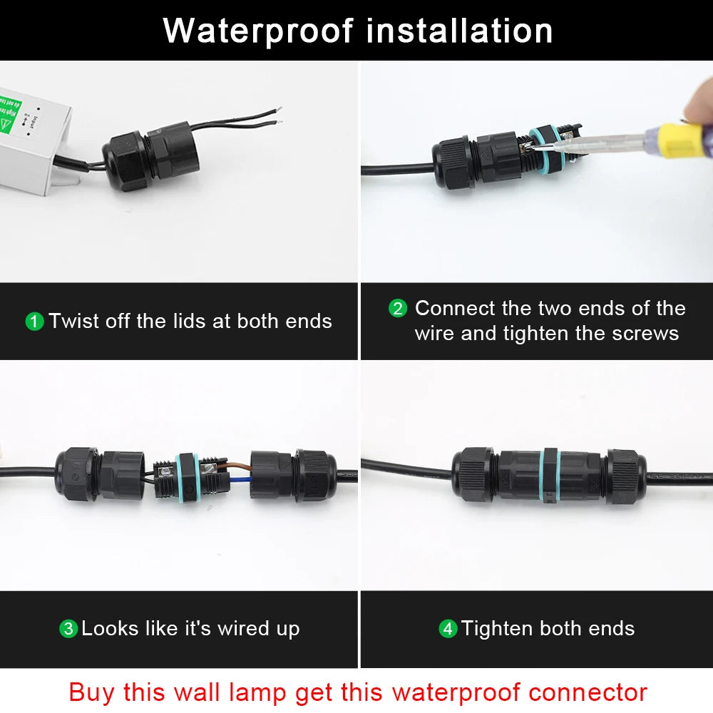 2/1 PCS Outdoor Lighting Waterproof LED Dimming  Remote Control IP65 Waterproof Wall Light  Porch Sconce  85V- 265V 60-200cm
