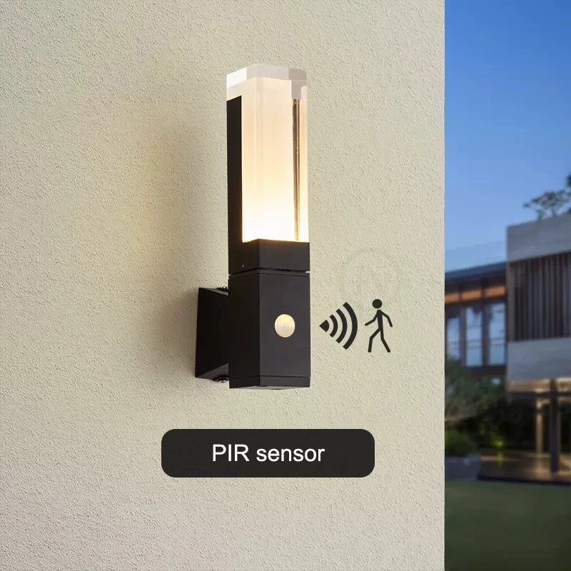 PIR Sensor outdoor wall lamp waterproof courtyard lamp modern minimalist corridor staircase lamp villa front door lamp garden