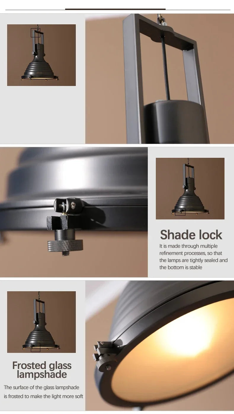 Nordic Retro Industrial Nostalgic Pendant Lights Modern Home Decoration Led Lamp Bedroom Dinning Room for Bar Ceiling Chandelier