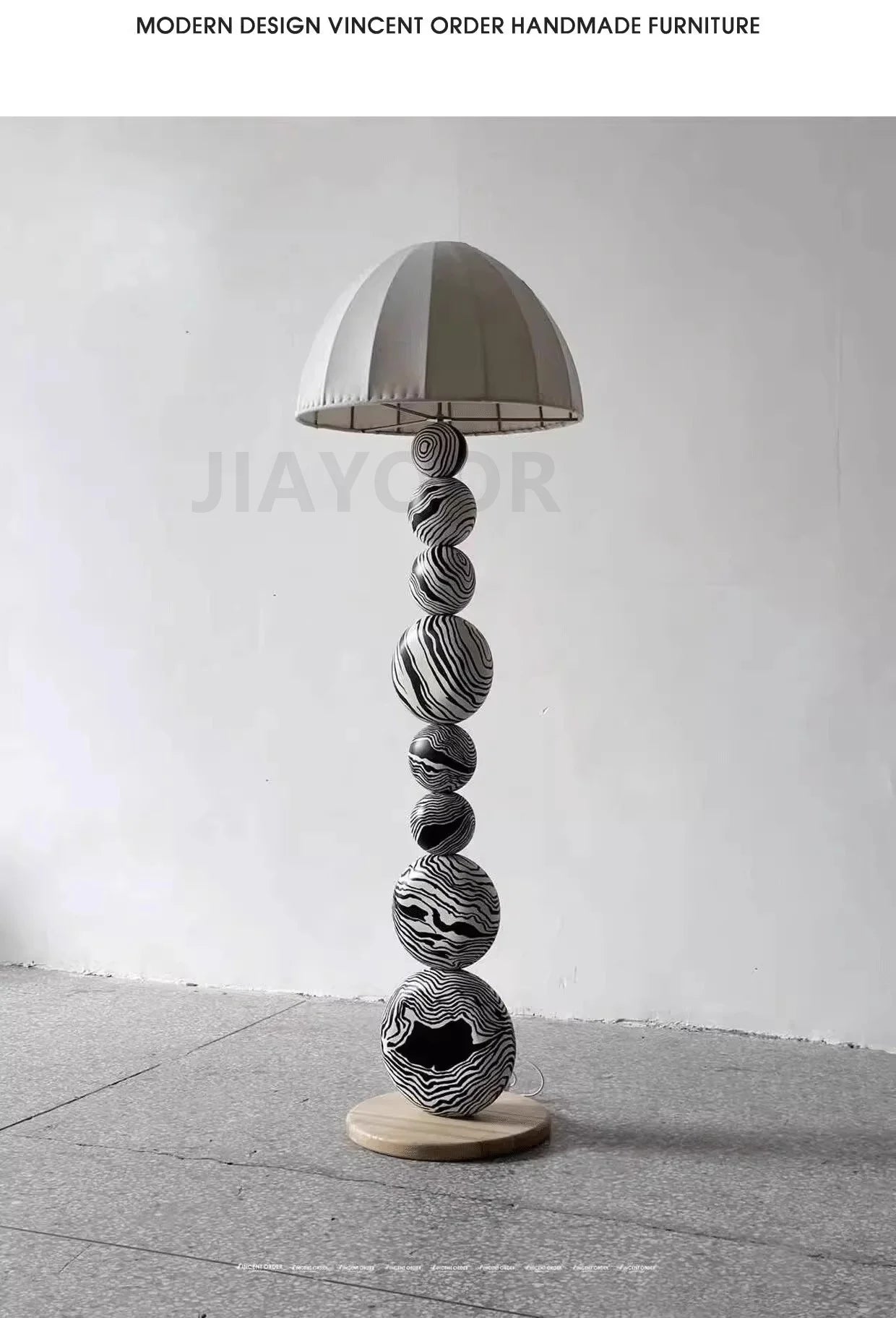 Medieval Zebra Floor Lamp Living Room Sofa Standing Lamp Creative Design Bedroom Decoration Desk Lamp Sphere Ornament Light LED
