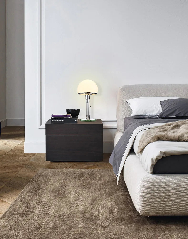 Bauhaus Lamp White Table Lamp Danish Designer Nordic Bedroom Bedside Simple Glass Table Light for Living Room