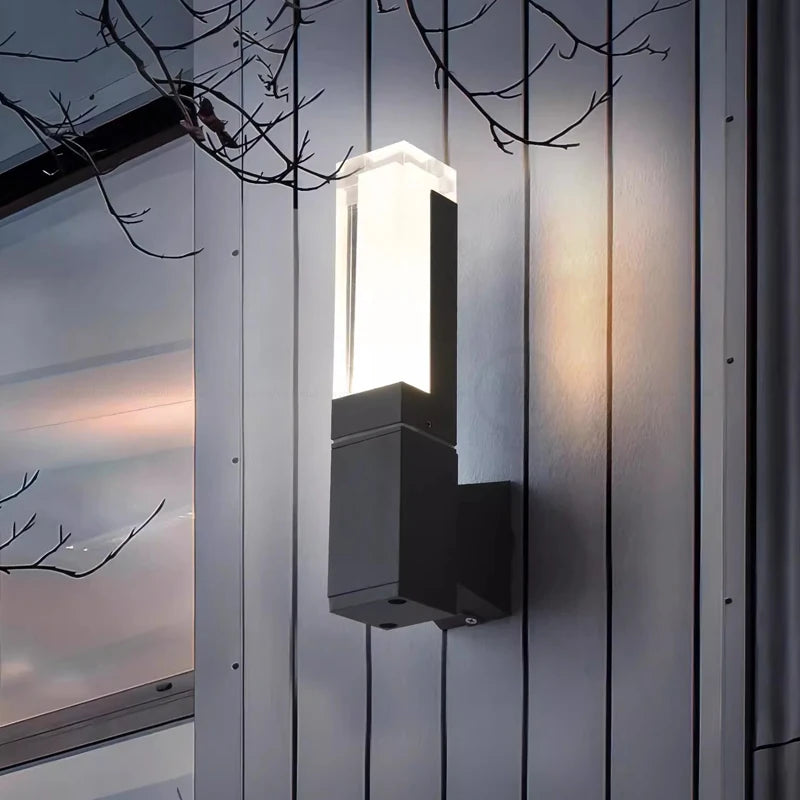 PIR Sensor outdoor wall lamp waterproof courtyard lamp modern minimalist corridor staircase lamp villa front door lamp garden