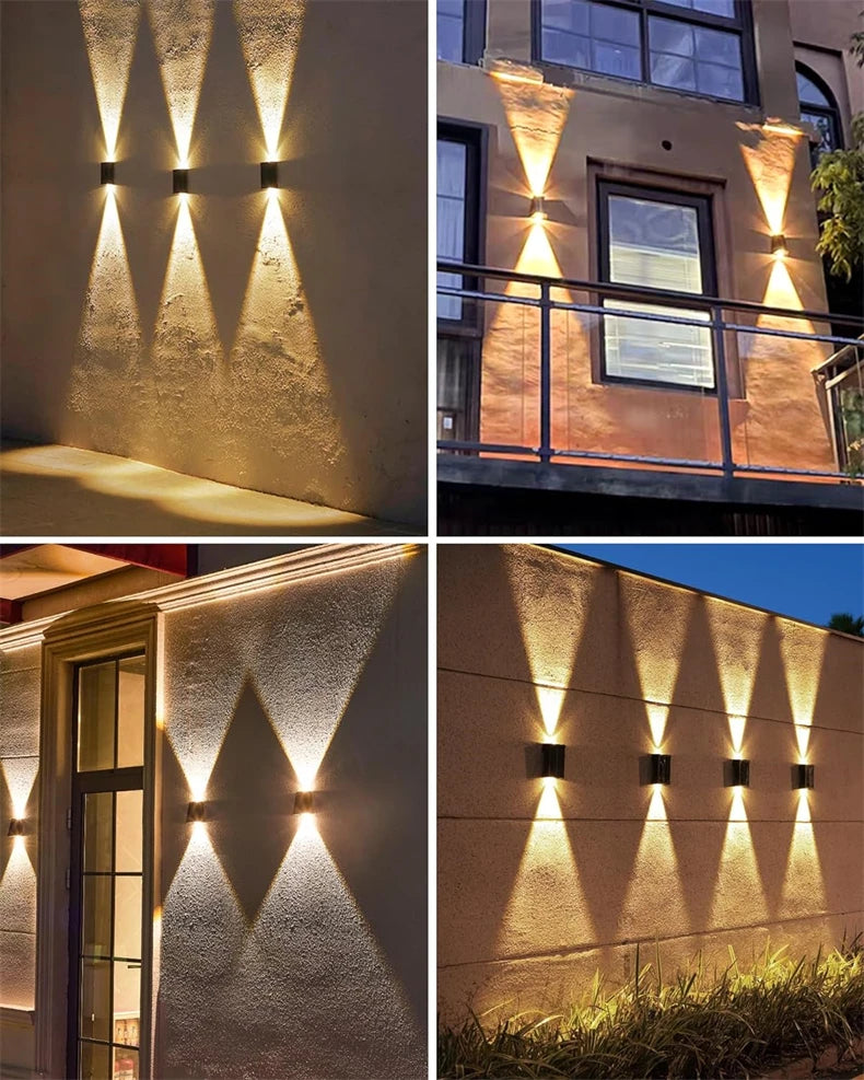 LED Solar Lights Outdoor Solar Powered Wall Lamp Waterproof Outdoor Garden Decorations Sunlight for Street Balcony Villa Lamp