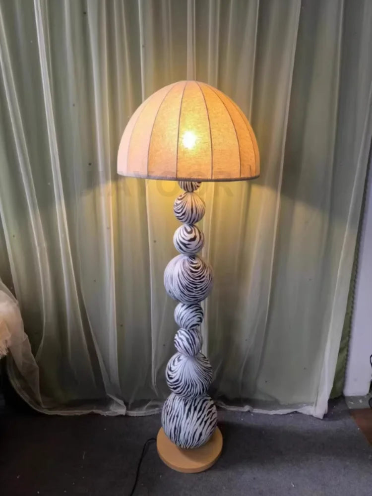 Medieval Zebra Floor Lamp Living Room Sofa Standing Lamp Creative Design Bedroom Decoration Desk Lamp Sphere Ornament Light LED