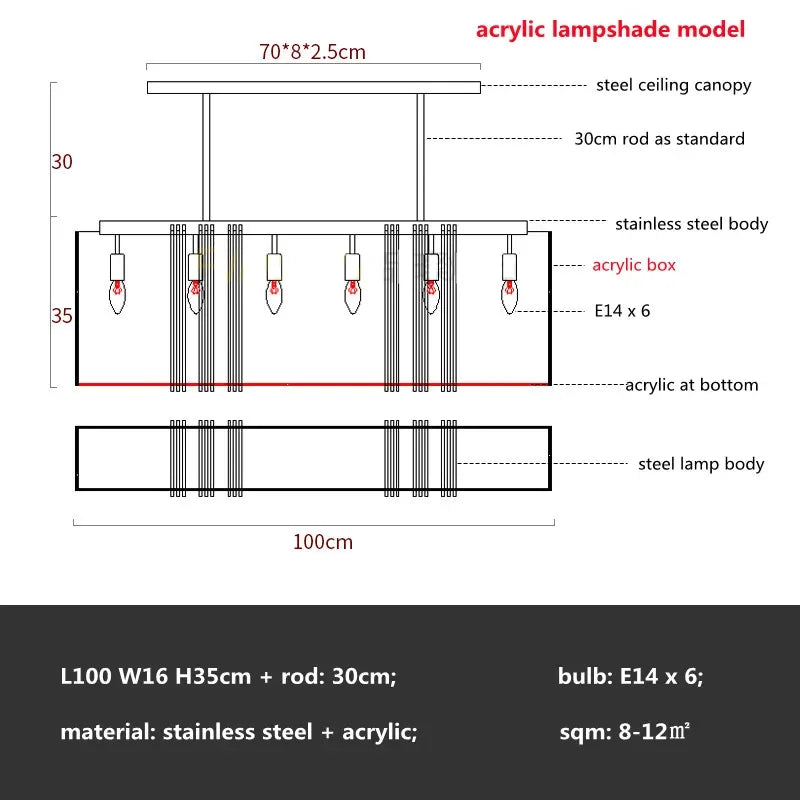 American Modern Luxury Steel Led Pendant Lights Dining Room Gold Lustre Straight Hanging Lamp Deco Indoor Lighting Fixtures Lamp