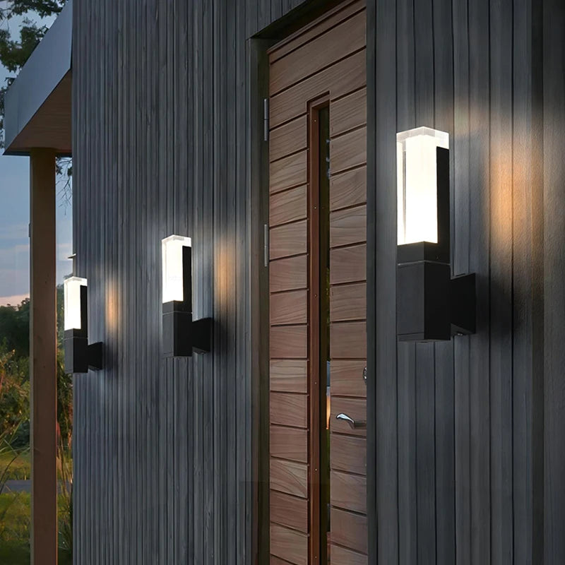 PIR Sensor outdoor wall lamp waterproof courtyard lamp modern minimalist corridor staircase lamp villa front door lamp garden