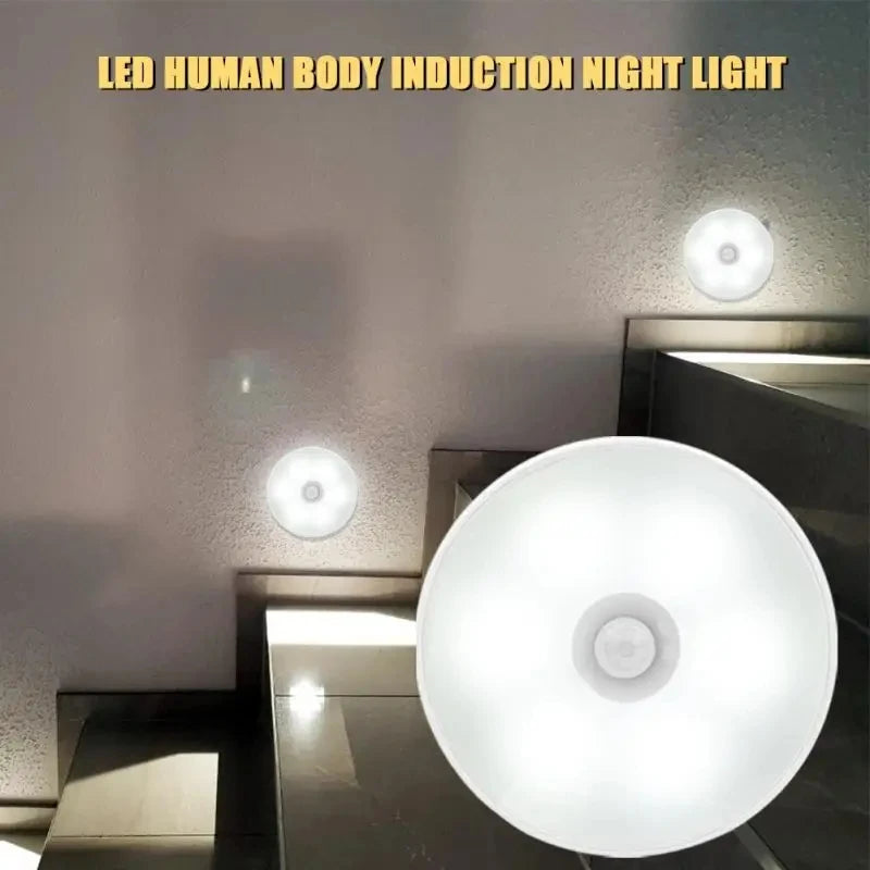 LED Night Light USB Rechargeable Motion Sensor Lights Children Bedroom Lighting Home Decor Stairs Closet Wardrobe Cabinet Lamp