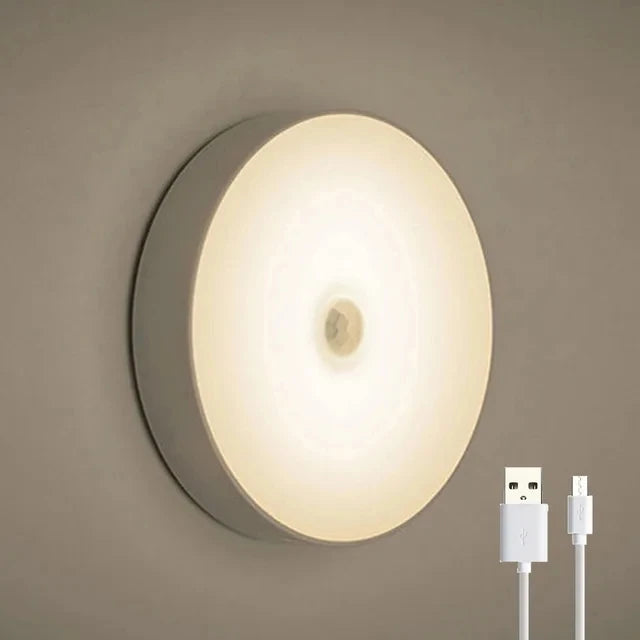LED Night Light USB Rechargeable Motion Sensor Lights Children Bedroom Lighting Home Decor Stairs Closet Wardrobe Cabinet Lamp
