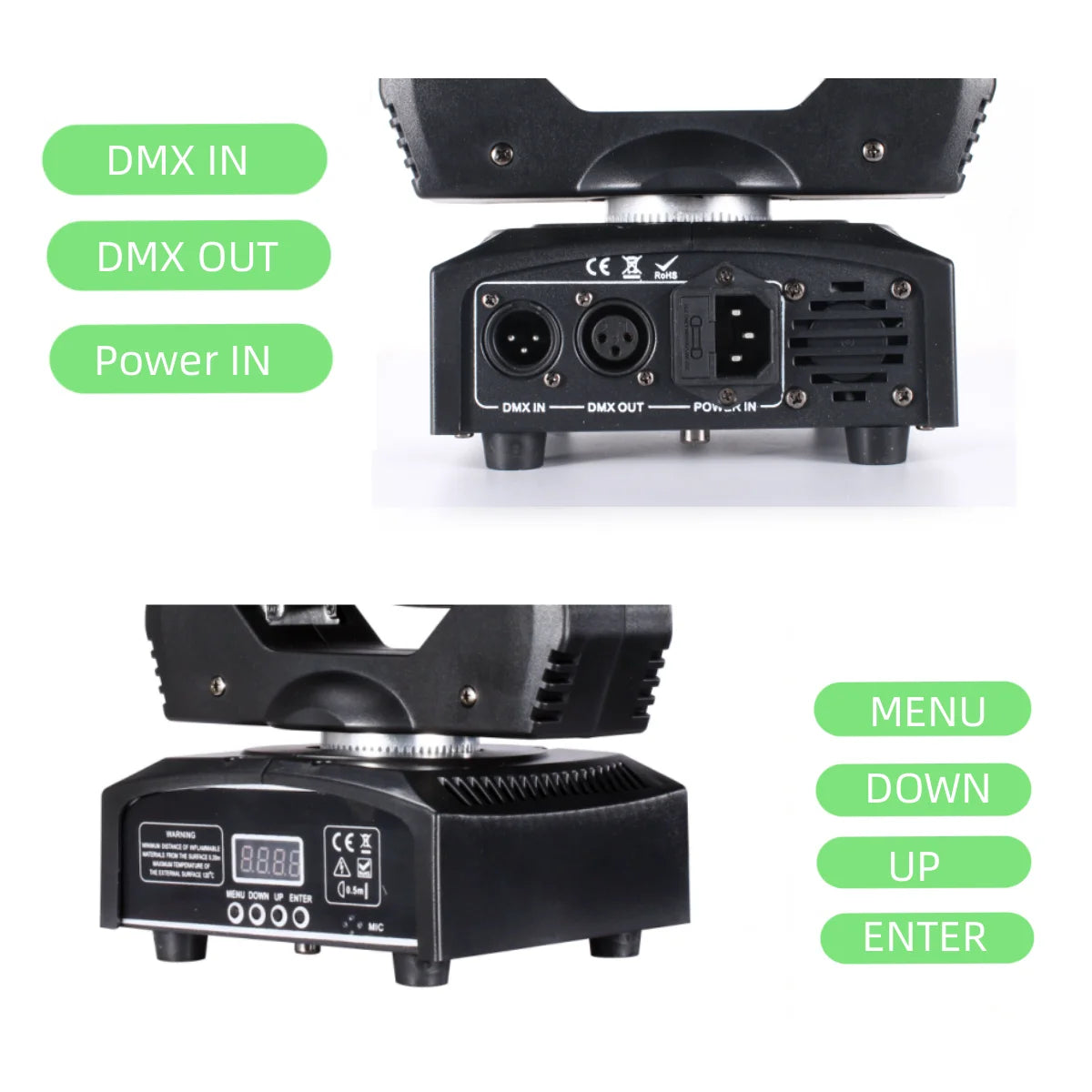 LED 75W Mini Led Spot Moving Head Light Gobo Beam 60W Moving Heads Lights Super Bright  LED DJ Spot Light