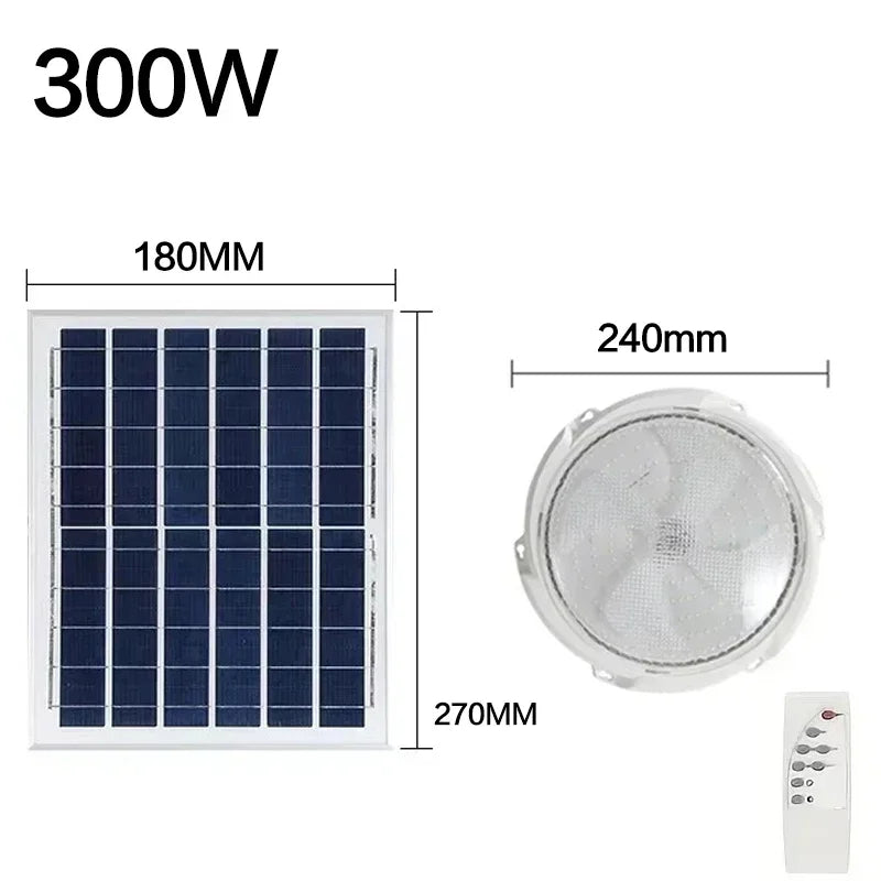 60/500W LED Solar Ceiling Light IP66 Waterproof Indoor Home Top Ceiling House Outdoor Garden pandent light Living Room Lighting