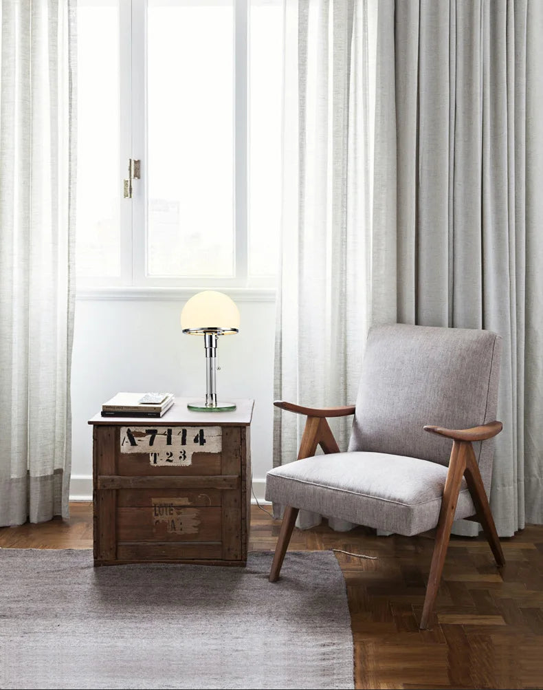 Bauhaus Lamp White Table Lamp Danish Designer Nordic Bedroom Bedside Simple Glass Table Light for Living Room
