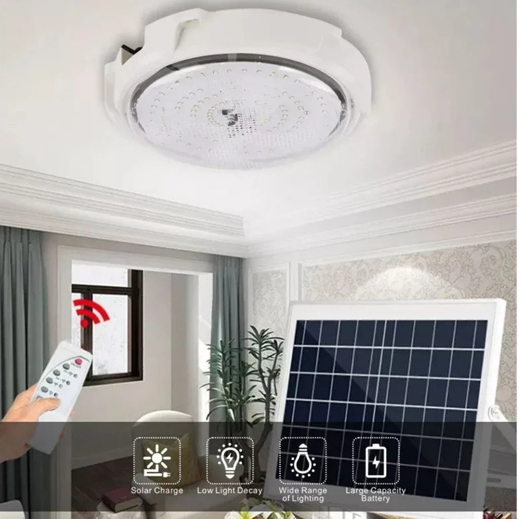 60/500W LED Solar Ceiling Light IP66 Waterproof Indoor Home Top Ceiling House Outdoor Garden pandent light Living Room Lighting
