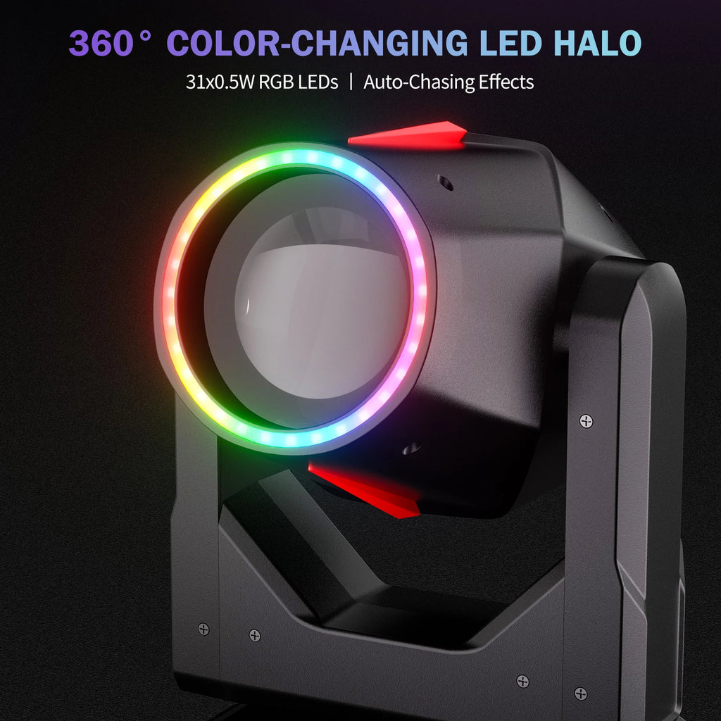 U'King 295W 14R HID Beam Moving Head Light 8/18 Prism Gobo Zoom  Rainbow Effect Stage Light DMX512 DJ Lights For Xmas Party KTV