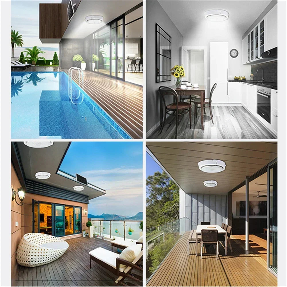 60/500W LED Solar Ceiling Light IP66 Waterproof Indoor Home Top Ceiling House Outdoor Garden pandent light Living Room Lighting