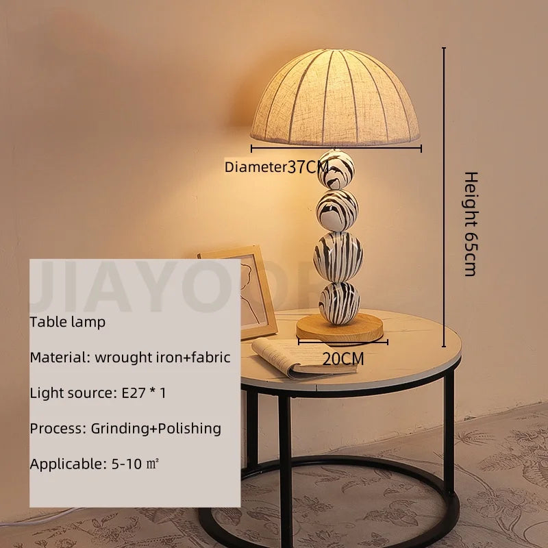 Medieval Zebra Floor Lamp Living Room Sofa Standing Lamp Creative Design Bedroom Decoration Desk Lamp Sphere Ornament Light LED