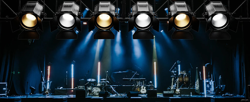 Yiflamefly 200W COB Par Lights Linear Spotlights With Barn Door Warm&Cold White Stage Lights DMX512 DJ Lights For Party Concert