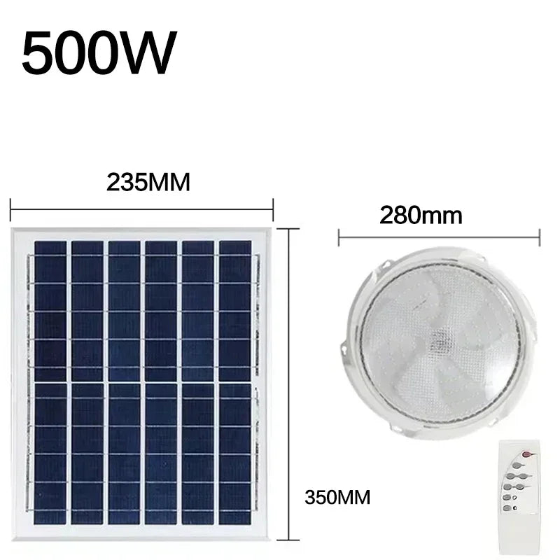 60/500W LED Solar Ceiling Light IP66 Waterproof Indoor Home Top Ceiling House Outdoor Garden pandent light Living Room Lighting
