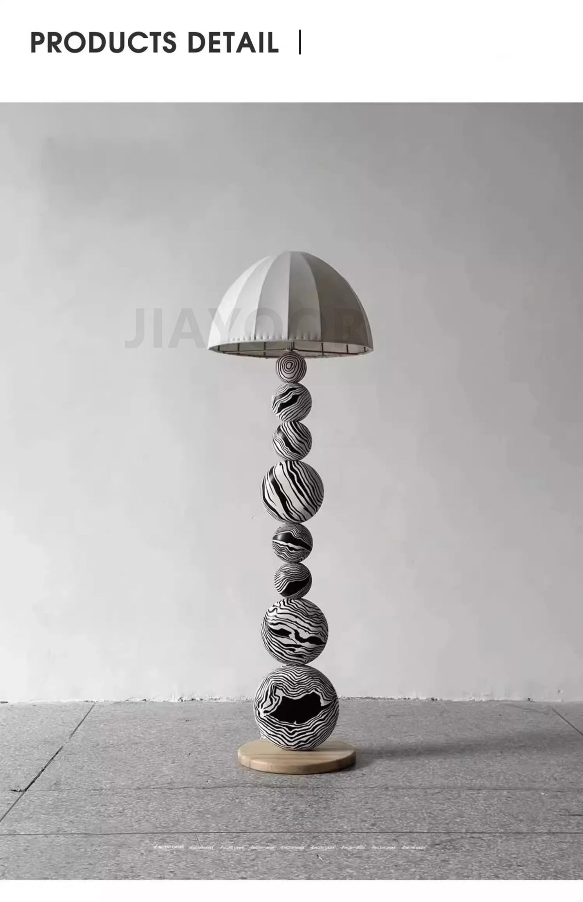 Medieval Zebra Floor Lamp Living Room Sofa Standing Lamp Creative Design Bedroom Decoration Desk Lamp Sphere Ornament Light LED