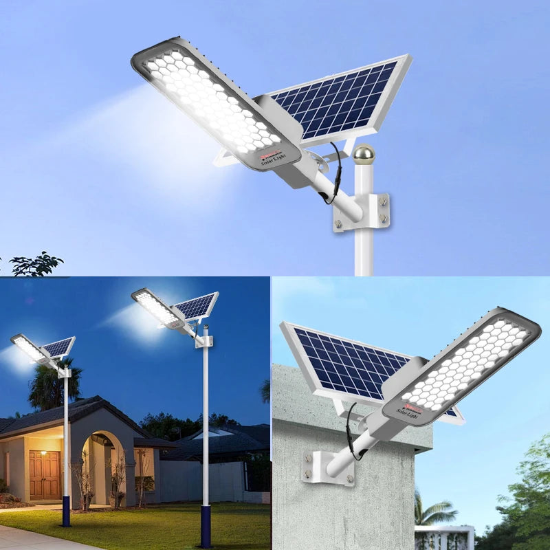 Solar Street Light Outdoor Dusk to Dawn Solar Lights Outdoor with and Remote Control Solar Parking Lot Lights for Courtyard