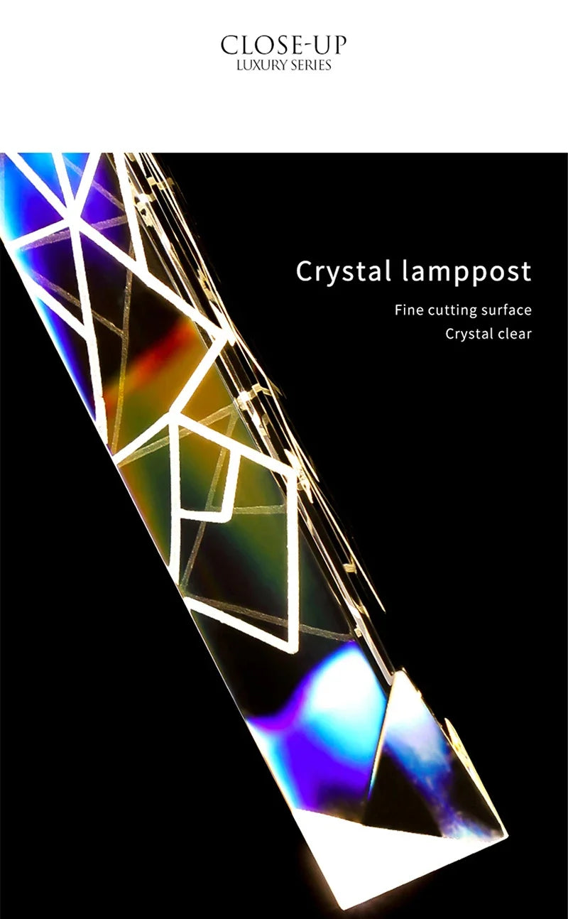 Luxury Led Pendant Lamp Modern Loft K9 Crystal Ceiling Chandelier Gold Duplex Staircase Living Room Decor Hotel Hanging Light