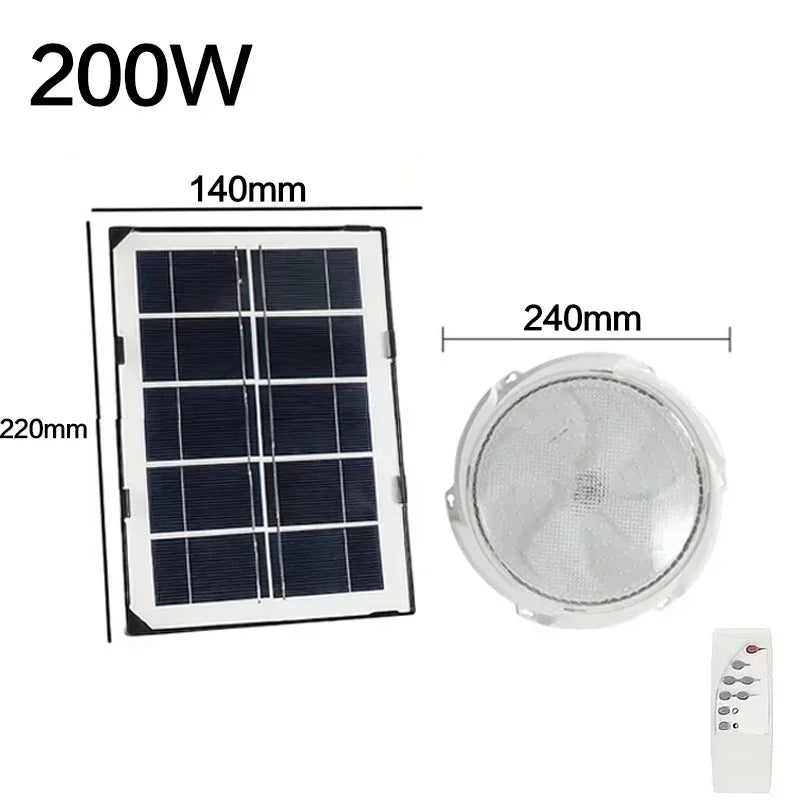 60/500W LED Solar Ceiling Light IP66 Waterproof Indoor Home Top Ceiling House Outdoor Garden pandent light Living Room Lighting