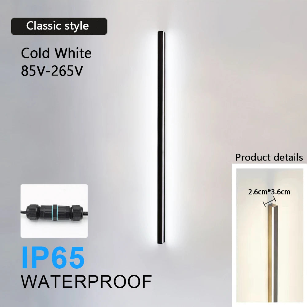 2/1 PCS Outdoor Lighting Waterproof LED Dimming  Remote Control IP65 Waterproof Wall Light  Porch Sconce  85V- 265V 60-200cm