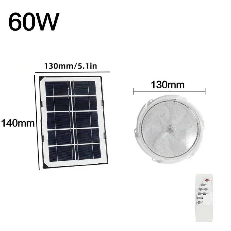 60/500W LED Solar Ceiling Light IP66 Waterproof Indoor Home Top Ceiling House Outdoor Garden pandent light Living Room Lighting
