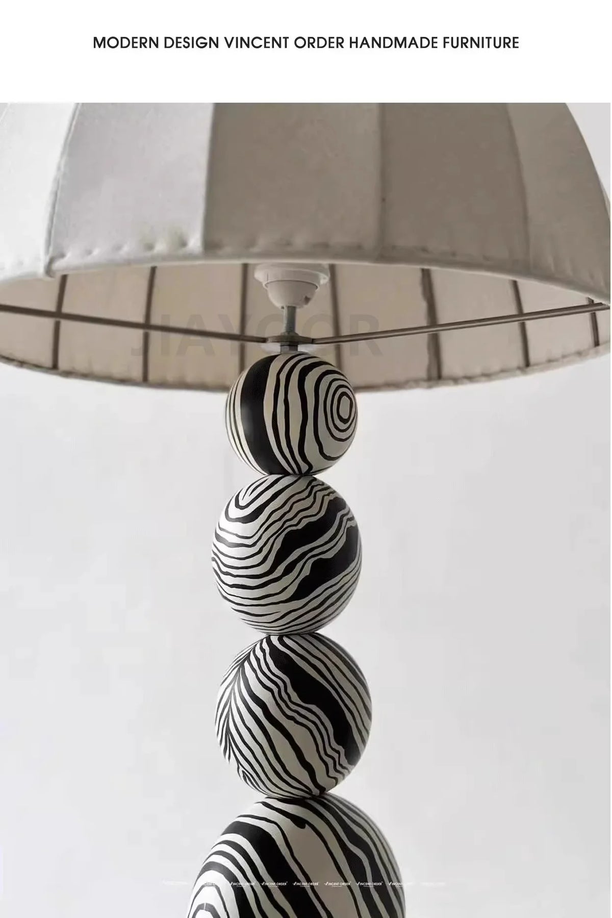 Medieval Zebra Floor Lamp Living Room Sofa Standing Lamp Creative Design Bedroom Decoration Desk Lamp Sphere Ornament Light LED