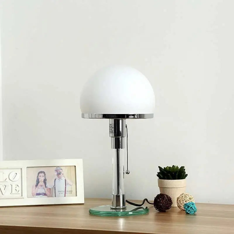 Bauhaus Lamp White Table Lamp Danish Designer Nordic Bedroom Bedside Simple Glass Table Light for Living Room