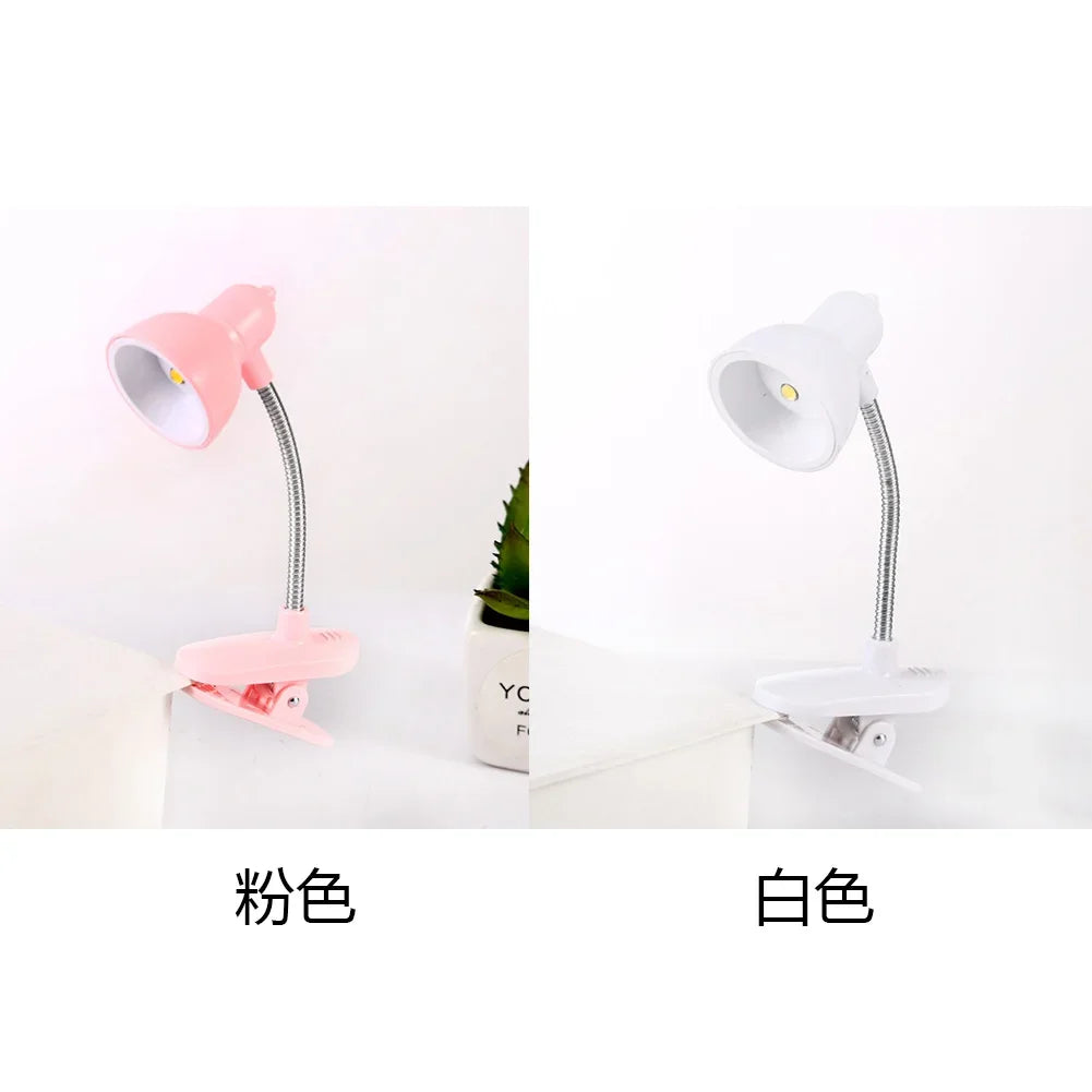 1Pc Cute Mini Lamp to Read Book Eye Protection Rotatable Reading Lamp with Clamp Reading Lights for Books Desk Table Bedroom
