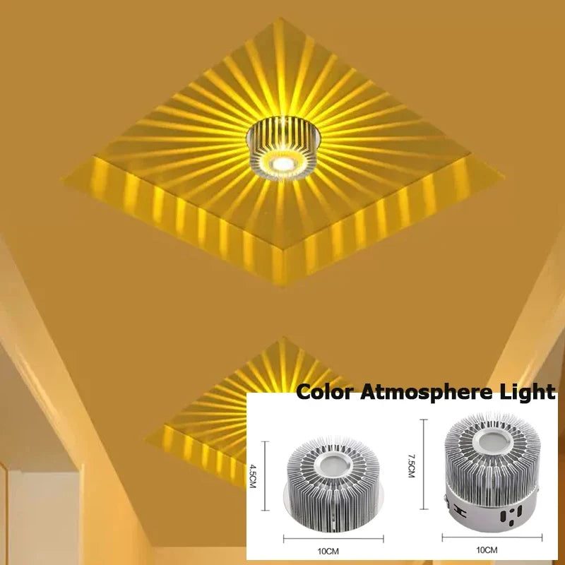 LED Ceiling Lights Sun Shone Brightly Wall Sconce 3w Colorful Lamps For Living Room Corridor Aisle Restaurant Front Porch Deco