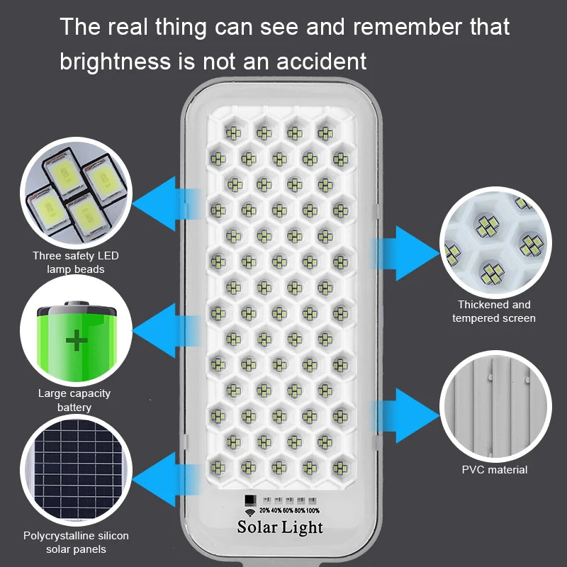 Solar Street Light Outdoor Dusk to Dawn Solar Lights Outdoor with and Remote Control Solar Parking Lot Lights for Courtyard
